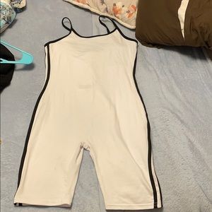 White and black romper